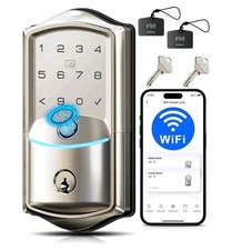 Veise VE027 Built-in Wi-Fi Smart Lock, Fingerprint Keyless Entry Door Dead Bolt