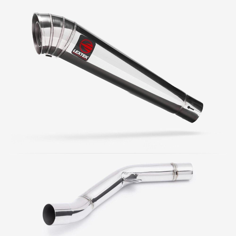 Lextek MP4 Megaphone Exhaust with Link Pipe for Kawasaki Z800 (13-16)