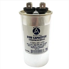 Appli Parts Run Capacitor for ac 25 Mfd uF (microfarads) 370 VAC or 450 VAC CBB6