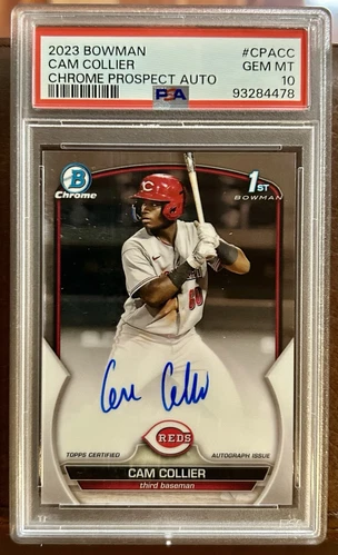 2023 Bowman Chrome Prospect Auto Cam Collier #CPA-CC PSA 10 *Reds*
