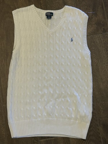 Boys Polo Ralph Lauren Cable Knit Vest XL 18-20