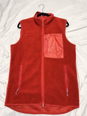 Peak Performance Pile Vest Red Men s Medium FW23 Fleece Zip Up Outdoor 