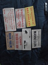 Various FILM CAR PLAQUE PLACARDS CAST & CREW PROP PARKING Mannequin Breathless