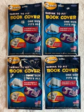 New Shrink To Fit (Lot of 4) Book Cover Packages, 8 Covers Total, It's Academic