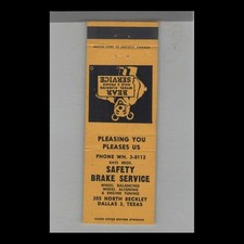 Matchbook Cover - Bear Alignment Safety Brake Service Dallas Tx Matchbook Cover - Bear Alignment Safety Brake Service Dallas Tx