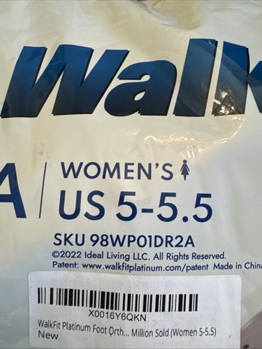 WalkFit Platinum Customizable Orthotic Insoles Size US Women 5-5.5 - Picture 2 of 7