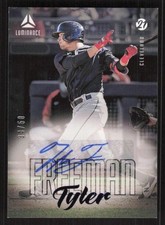 2021 PANINI CHRONICLES TYLER FREEMAN LA-TF LUMINANCE AUTOGRAPH BLUE /50 INDIANS