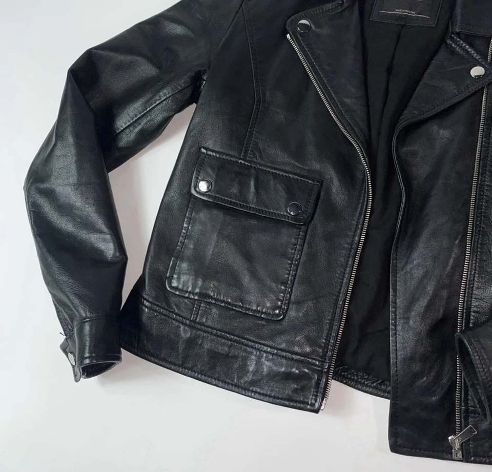 Chaqueta de cuero real Zara Foto 2 de 3