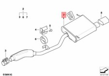 Genuine BMW E36 Z3 Compact Roadster Exhaust Hanger OEM 18211247422