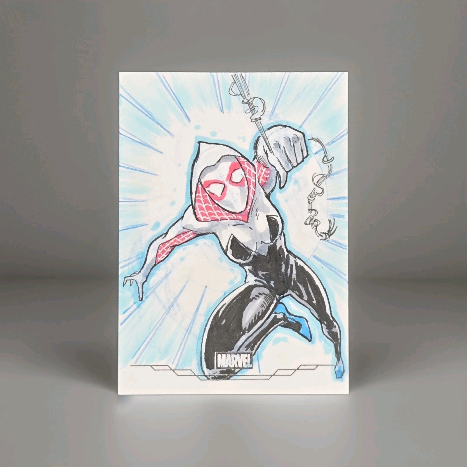 George Vega Marvel 2025 Topps Chrome Studios Sketch Card trading card — raw and PSA graded price guide