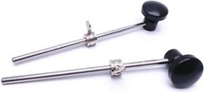 Jiayouy 2 Pieces Bass Drum Pedal Beater Aluminum Alloy Hammer Head Black 2