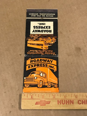 #ad Vintage Roadway Express Inc. Matchcover Matchbook 3.5quot; x 9quot; $25.46