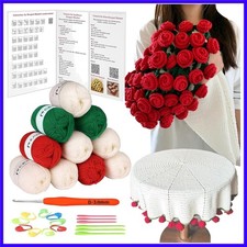 Rose Crochet Blanket Kit for Beginner,Crochet...