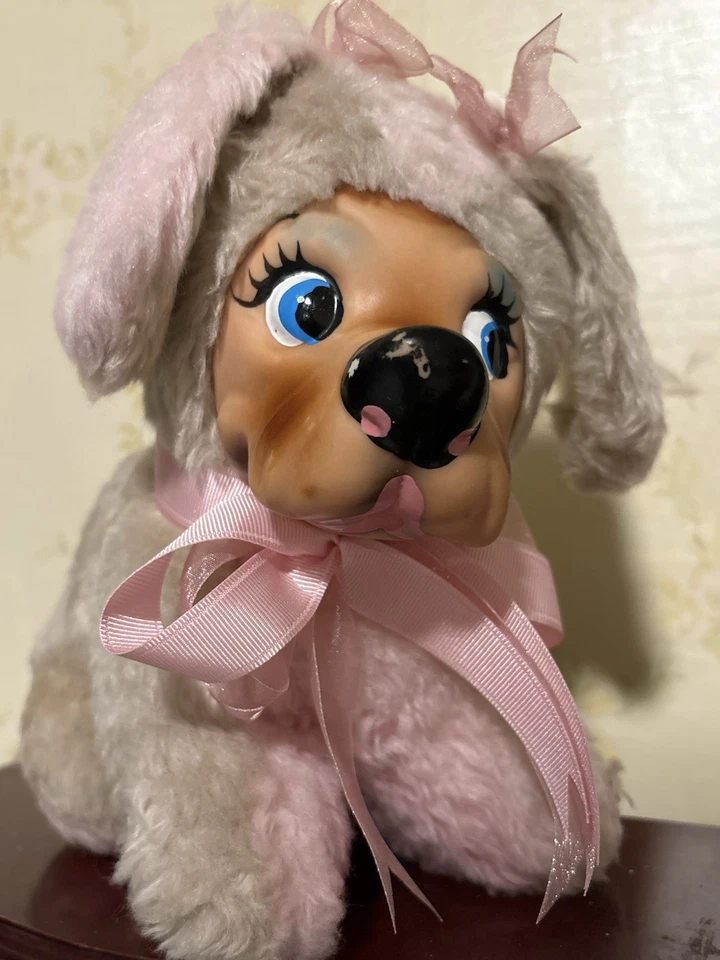 Vintage Rubber Face Plush Puppy Dog - Image 2 of 4