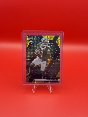 2025 Panini Mosaic - Justin Fields #125 Reactive Yellow Mosaic Prizm 3/8 Low pop