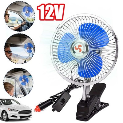 Ventilator Lüfter 12V für PKW Auto 22cm für Zigarettenanzünder mit Klemmfuss DHL