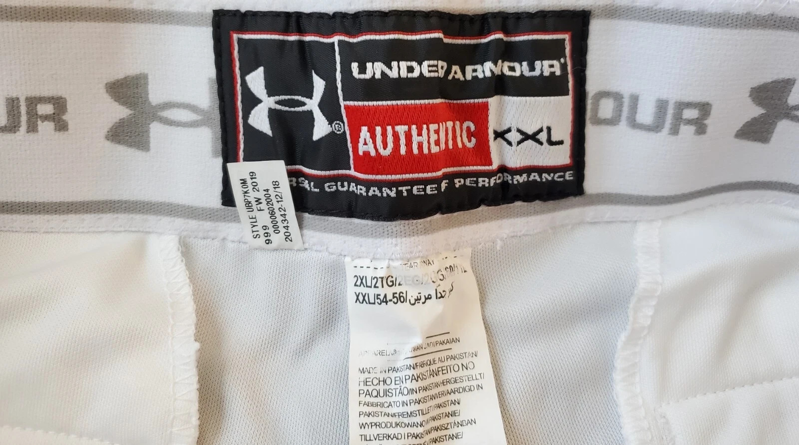 Under Armour Baseball Pants Knickers Men's 2XL XXL White Loops Fly UBP7KOM New thumbnail 6