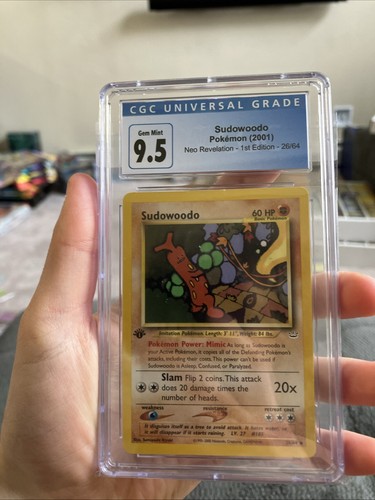 Sudowoodo (1st Edition) graded CGC 9.5 for sale on eBay