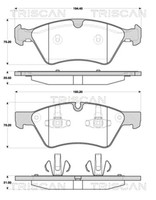 Triscan Bremsbelagsatz Scheibenbremse 8110 23051 FüR Mercedes Klasse W251 V251