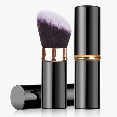 Retractable Kabuki Brushes Foundation Powder Professional Mineral Blending Brush