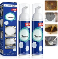 2 Pack Foaming Heavy Oil Stain Remover Rinse Free Kitchen Grease Cleaner Spray