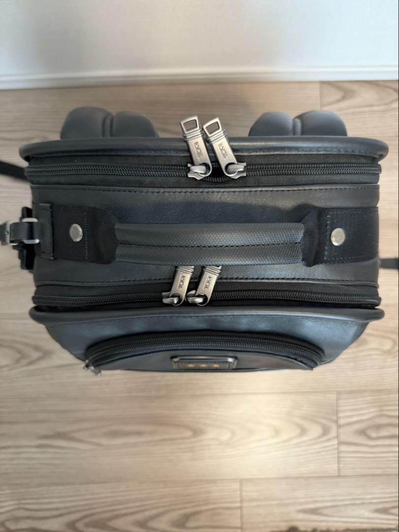Tumi Alpha 3 Black Leather Backpack, 43cm, Tablet Pocket, Used | eBay