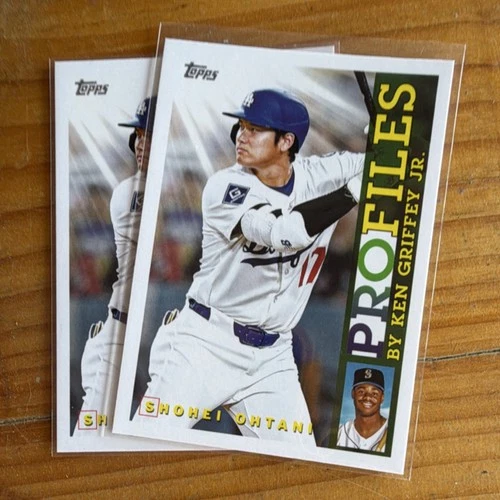 Topps Profiles by Ken Griffey Jr. Shohei Ohtani Dodgers Lot of 2 Cards
