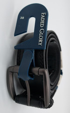 Mens Faded Glory Black Leather Work Belt Heavy Duty Size 38 NWT