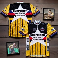 RARE VTG 90s GUERCIOTTI World Champion Jersey by Santini — CX Cycling — Size M