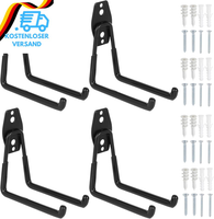 4 StüCk Wandhaken Garage, Schwerlast Haken Set, Doppelhaken Garage, Storage Hook