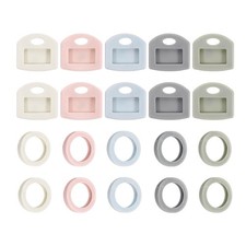 Key Caps Set, 20 Pcs 1 Inch Key Covers Tags Key Identifiers 5 Color