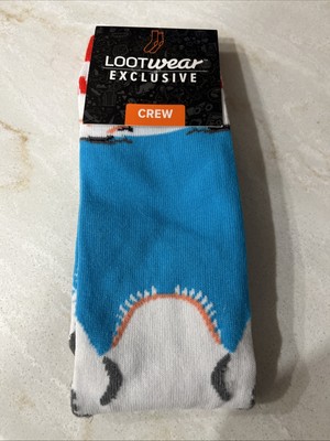 New Loot Crate Wear Jaws Crew Socks 2018