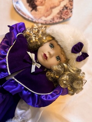 Vintage Camelia Garden Collection Porcelain Doll With Purple Dress | eBay
