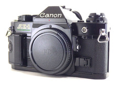 Canon AE-1 Program Black 35mm SLR Film Camera Body Tested Working Exc Japan