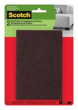 Scotch Easy Cut Felt Pads, SP830-NA, 4 in x 6 in, Brown