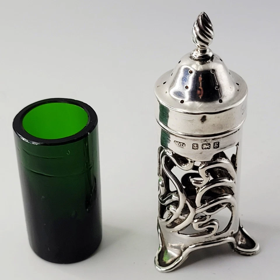 1906 - ART NOUVEAU - SALT CELLAR - PEPPER SHAKER - CRUET SET - ARTS & CRAFTS - Image 3 of 4