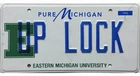 *99 CENT SALE*  Eastern Michigan University Vanity License Plate #UP LOCK  NR