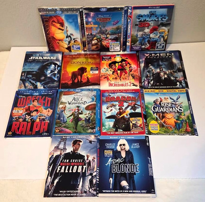 13x lot Blu-Ray Slipcover ONLY (No Discs/Cases) 3D Cars 2 Lion King Star Wars +