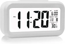 Digital Alarm Clock Battery Operated/night Light/indoor Temperature, Small Digit