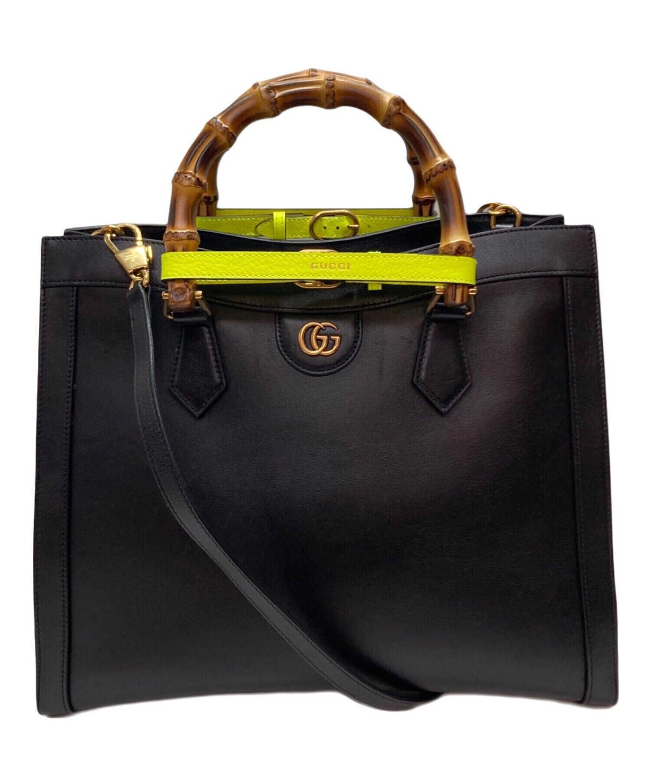 GUCCI Bamboo Diana Medium Tote Bag in Black 655658 1110