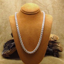 Sterling Silver 5mm Rounded 24" Box Chain from Italy