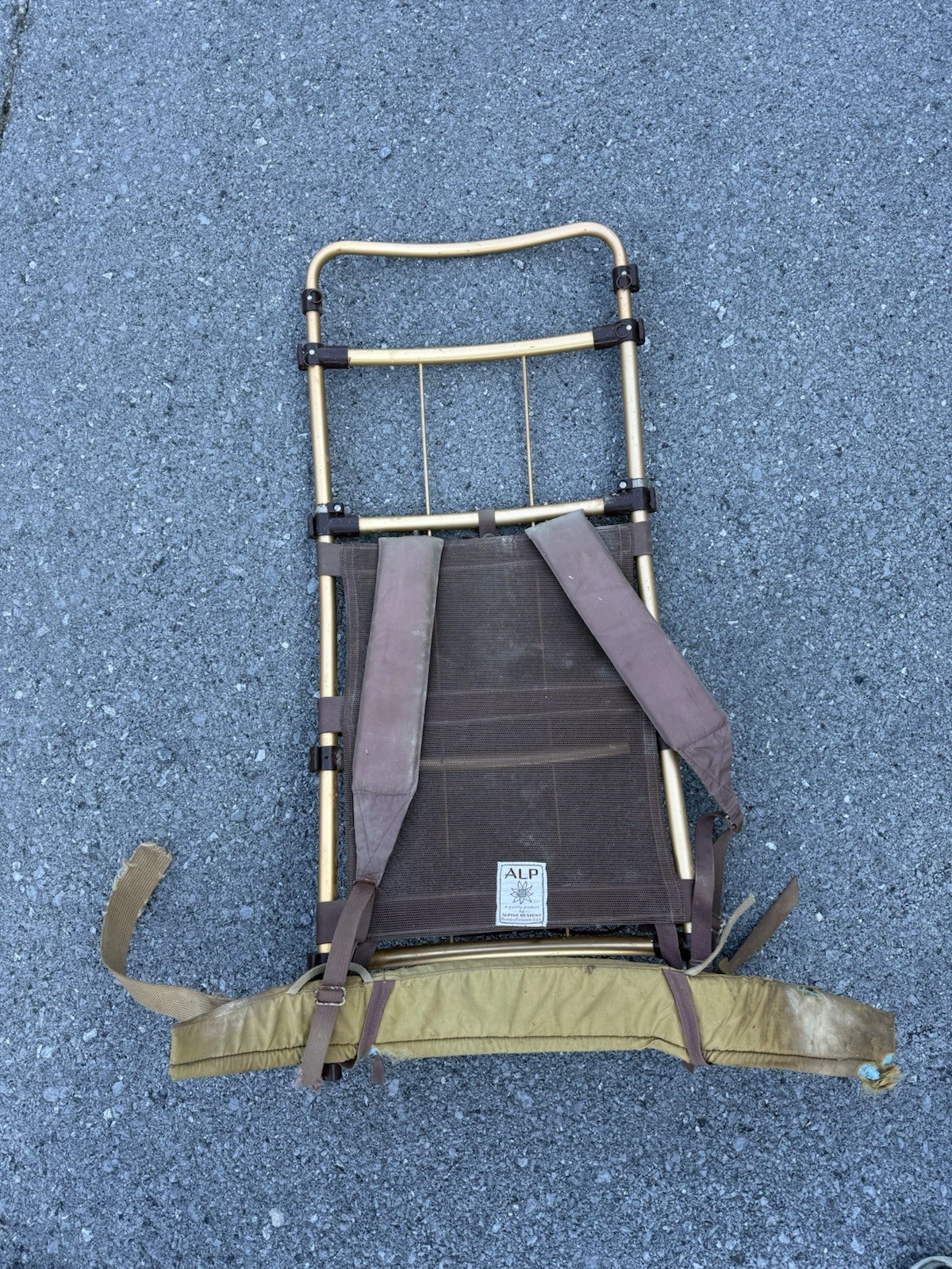 Mochila de Colección ALP Sport Alpine Designs Camping Senderismo Grande Marrón Estante