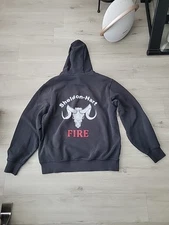 mens sport tek fire crew hoodie. size L vintage 