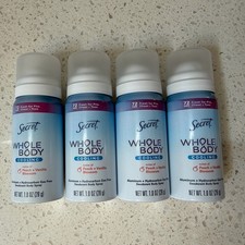 Secret Whole Body Deodorant Spray, Peach  Vanilla Travel Size 1oz Lot Of 4
