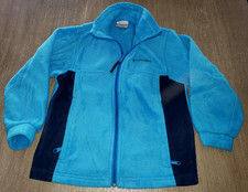 COLUMBIA BOYS OR GIRLS FLEECE JACKET SIZE 8 blue zipper front pockets school