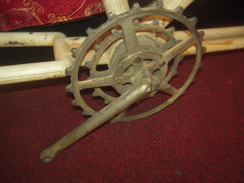 1896 1897 BARNES WHITE FLYER TANDEM ANTIQUE VETERAN BICYCLE - Picture 5 of 7