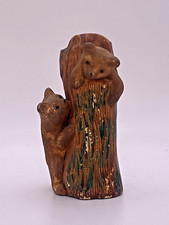 Vintage Alaska Souvenir Cubs on Tree Ceramic McKinley Park Hotel Rare Decor