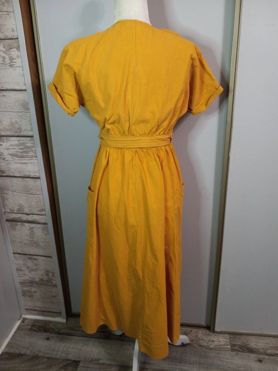 Mustard yellow casual dress cheap