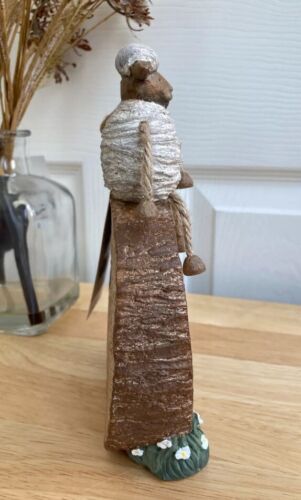 New Next Natural Sheep Sentiment Log Ornament Sculpture Figurine Home Decor Gift - Picture 6 of 7