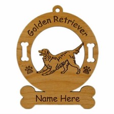 Golden Retriever Wagging Ornament Personalized With Your Dogs Name 3263